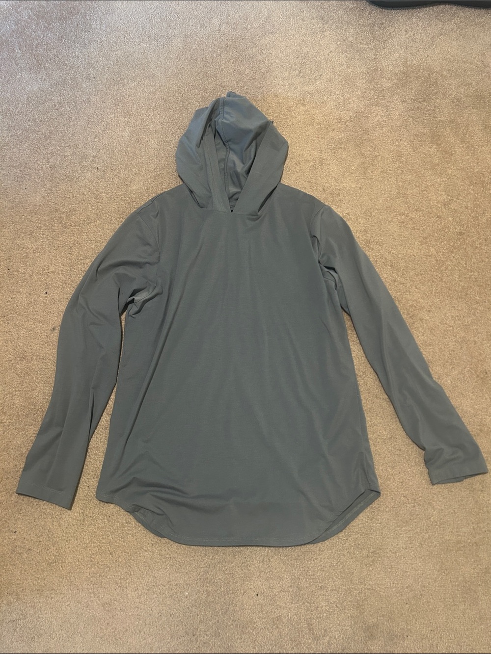 Cuts Clothing Men's Lightweight Hooded Pullover - Gray Green
